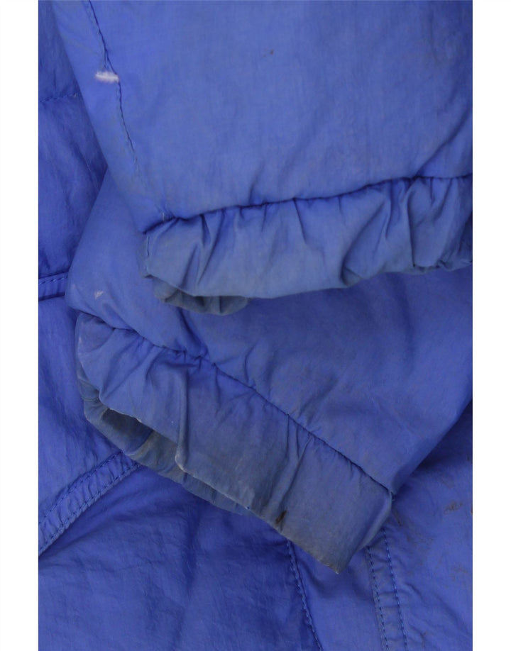 Vintage herre oversized polstret jakke UK 36 Small Blue Colourblock Nylon