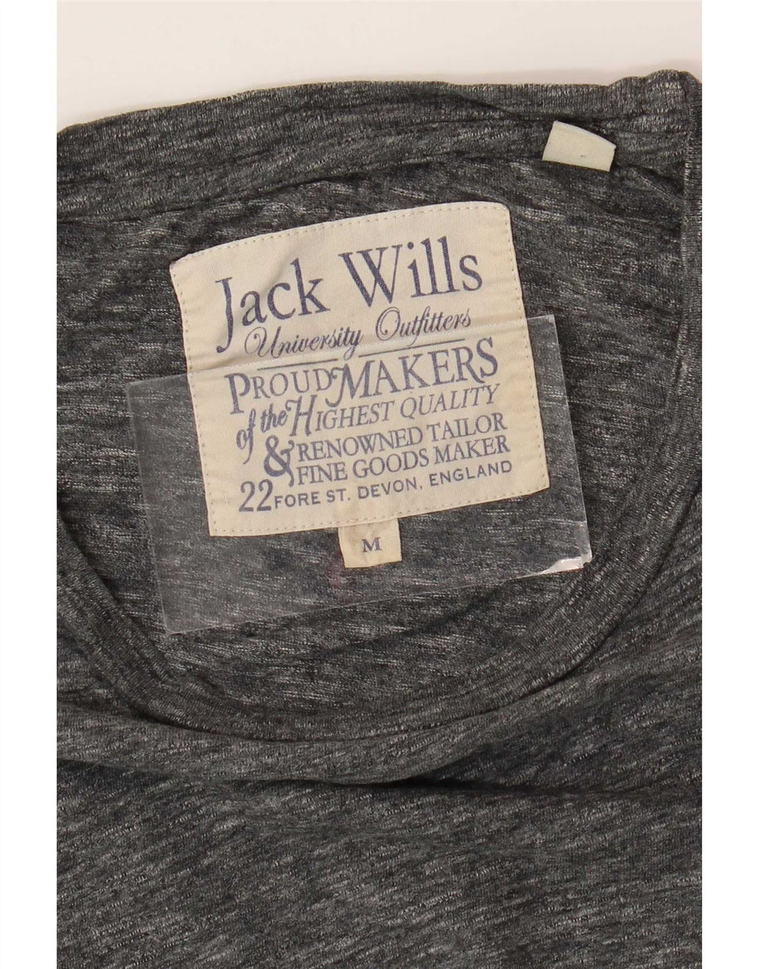 Jack Wills Herre T-shirt Top Medium Grey Flecked Bomuld