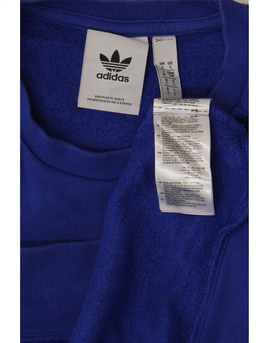 Adidas Sweatshirt-trøje til mænd, lille blå bomuld