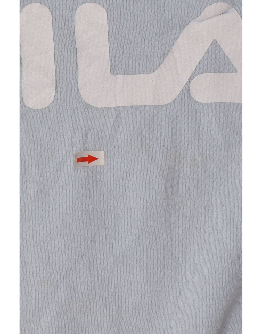 Fila Womens Oversized Crop Graphic Sweatshirt Jumper UK 16 Large Blue