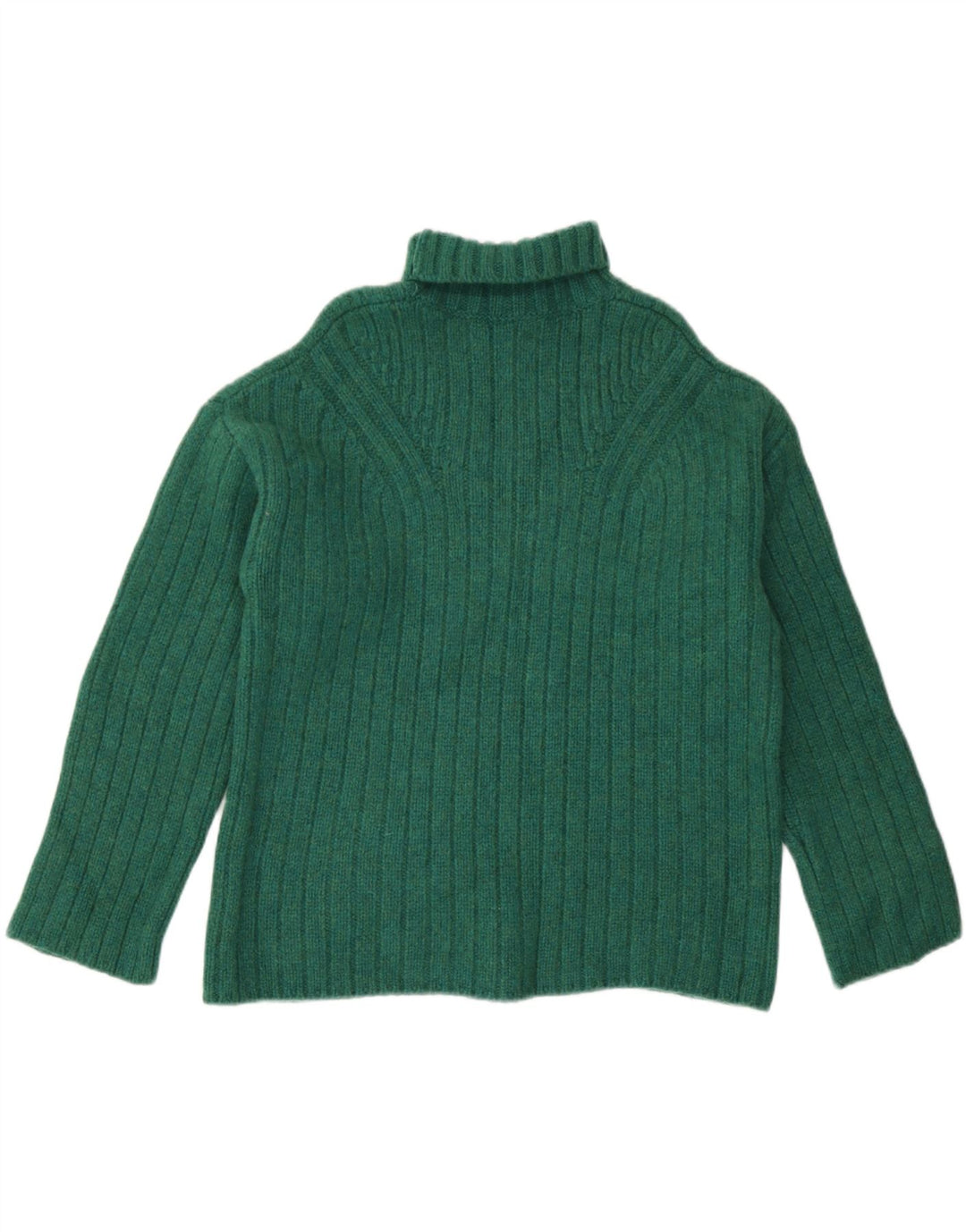 Jigsaw Dame Roll Neck Jumper Sweater UK 14 Medium Green Wool