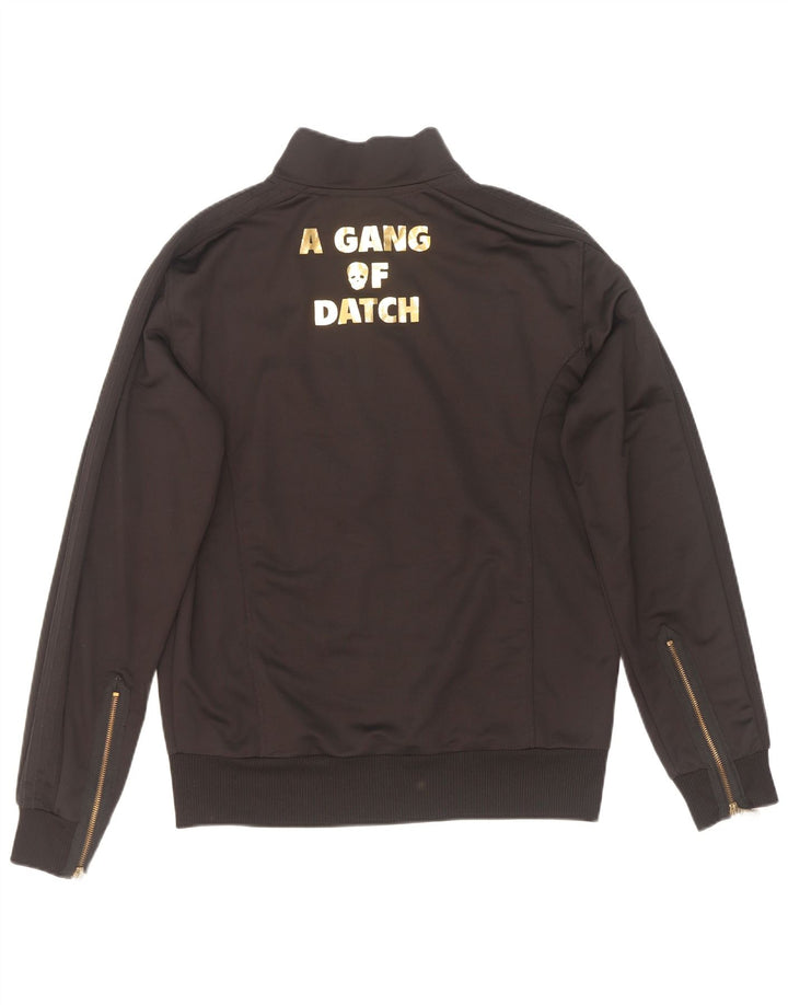 Datch Herre Grafisk Træningsdragt Top Jakke Stor Sort Polyester