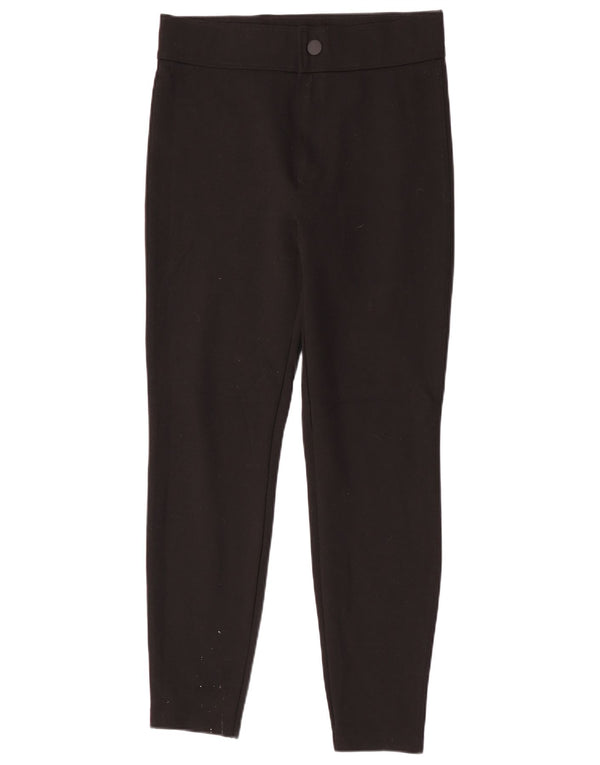 Zara Dame Højtalje Skinny Casual Bukser Large W30 L28 Sort Viscose