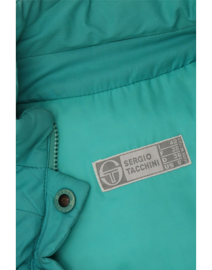 Sergio Tacchini Dame Loose Fit Crop Polstret Jakke IT 42 Medium Turkis
