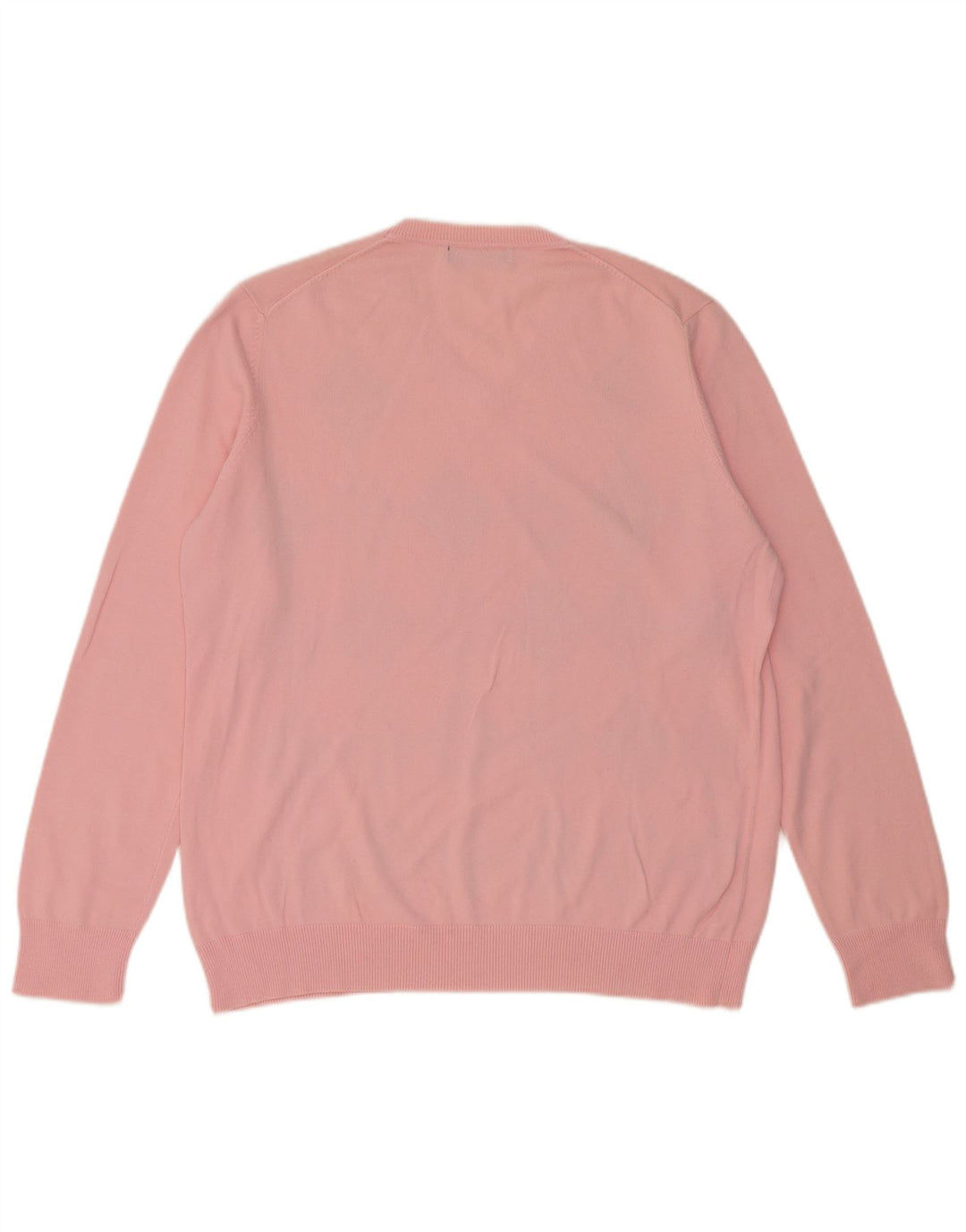 Zara Herre V-hals sweater Stor Pink Argyle/Diamant Bomuld