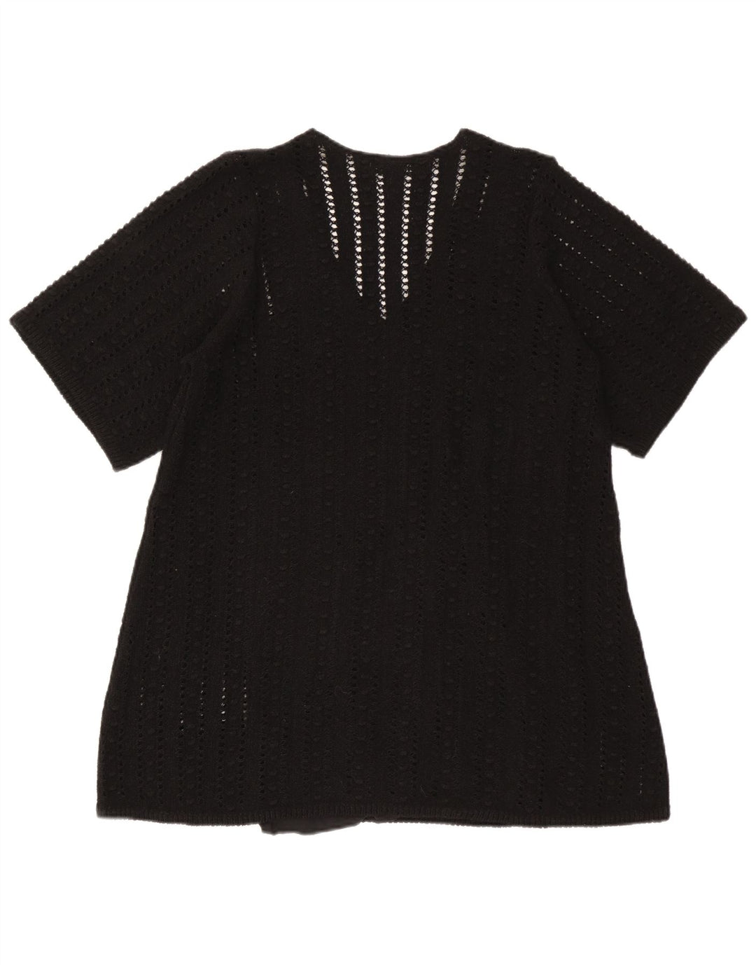 Zara Dame Oversized Bluse Top UK 10 Small Black Polyester