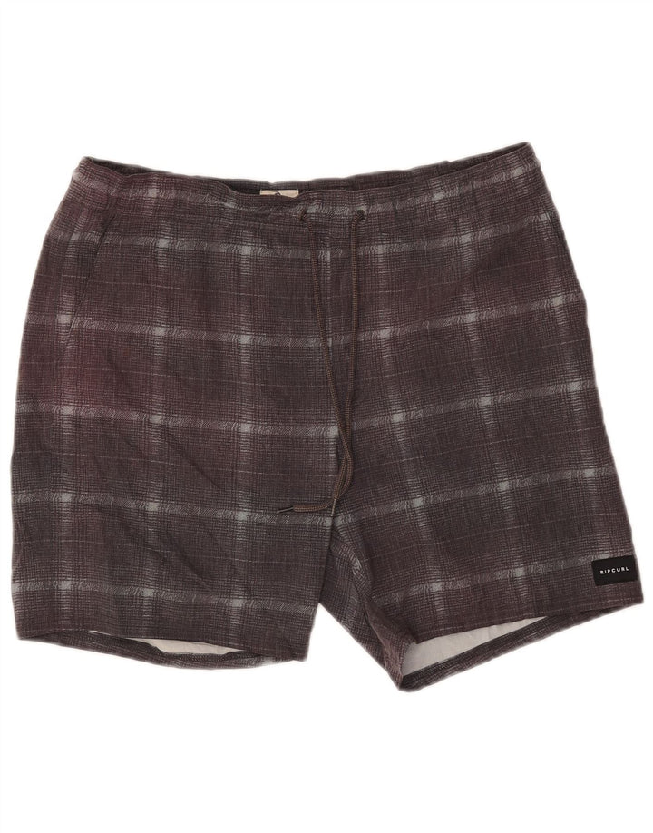 Rip Curl Badeshorts til mænd mellemgrå ternet polyester