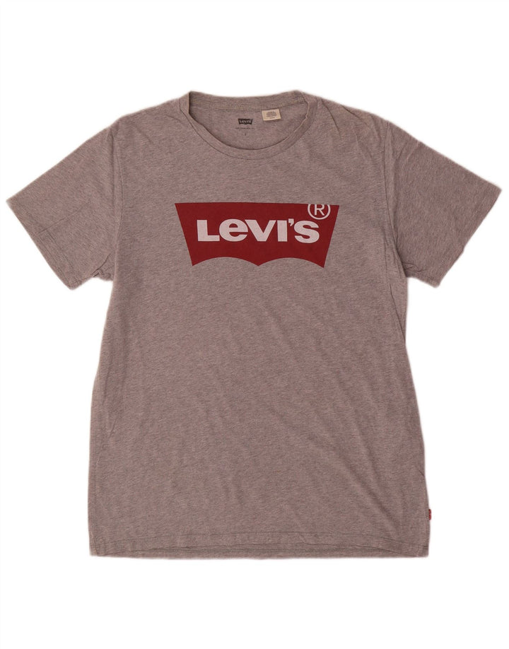 Levi's Herre grafisk T-shirt top lille grå bomuld
