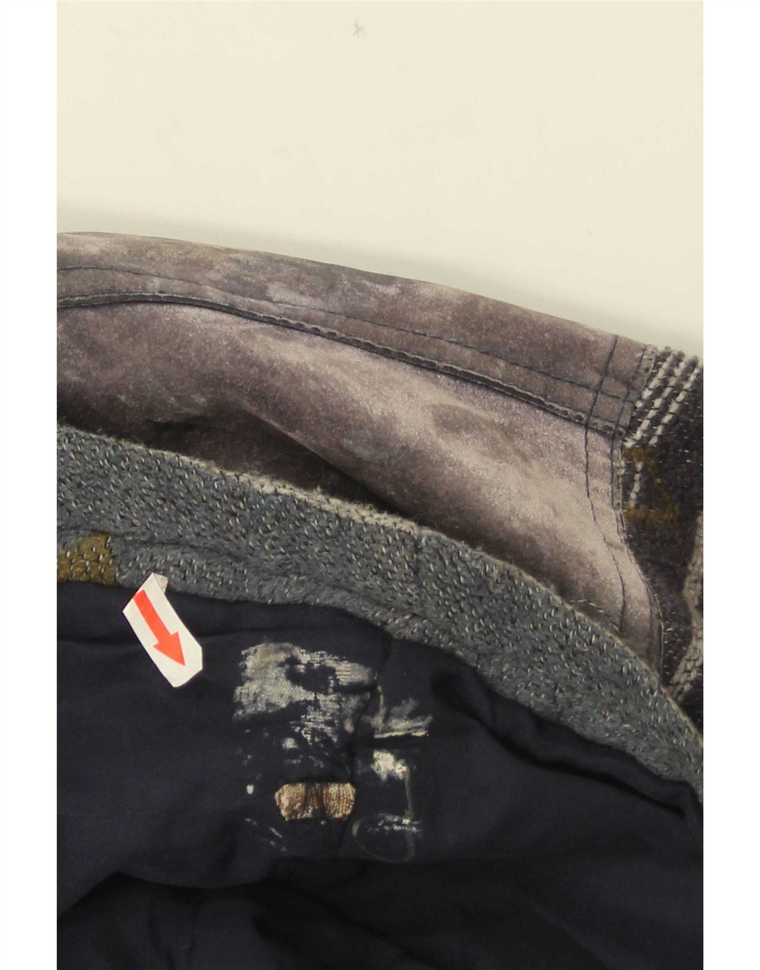 Vintage Herre Duffle Jacket UK 40 Large Grey Fair Isle Wool