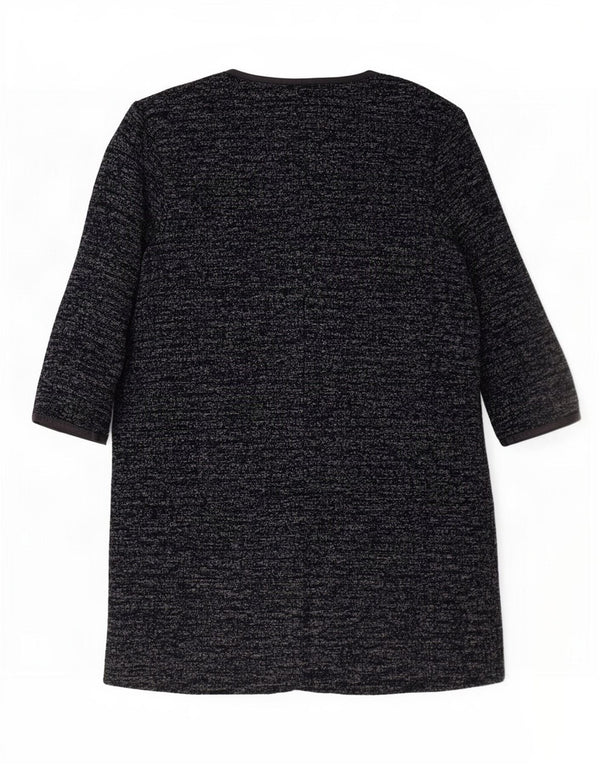 Marks & Spencer Womens 3/4 Sleeve Sheath Dress UK 10 Small Black Flecked
