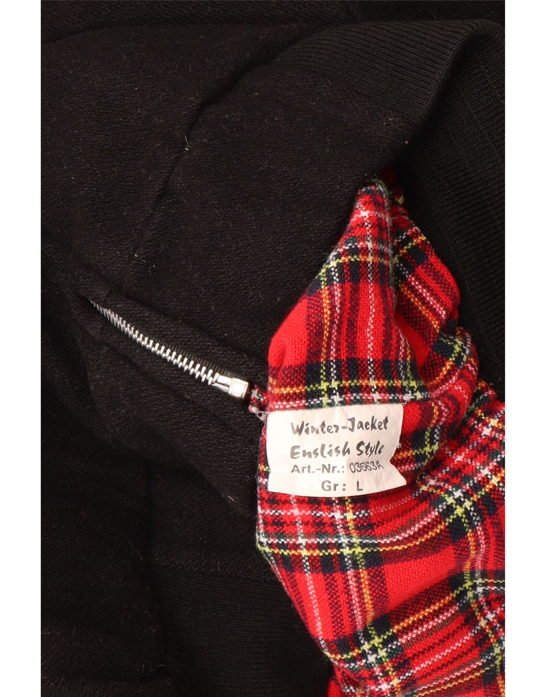 Vintage Bomberjakke til mænd UK 40 Large Black Wool