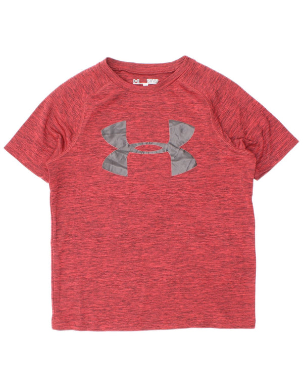 Under Armour Boys Heat Gear Grafisk T-Shirt Top 7-8 år Lille Bourgogne