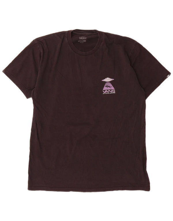 Vans Herre Classic Fit Grafisk T-Shirt Top Stor Sort Bomuld
