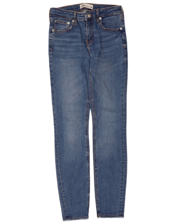 Zara Dame Skinny Jeans EU 38 Small W28 L28 Blå Bomuld