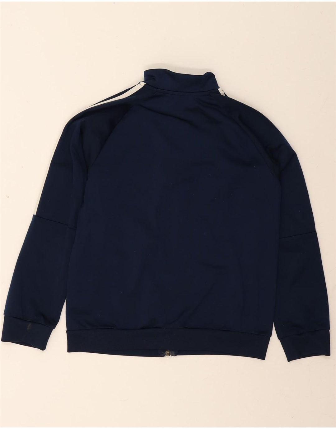 ADIDAS Boys Climalite Tracksuit Top Jacket 9-10 Years Navy Blue Polyester