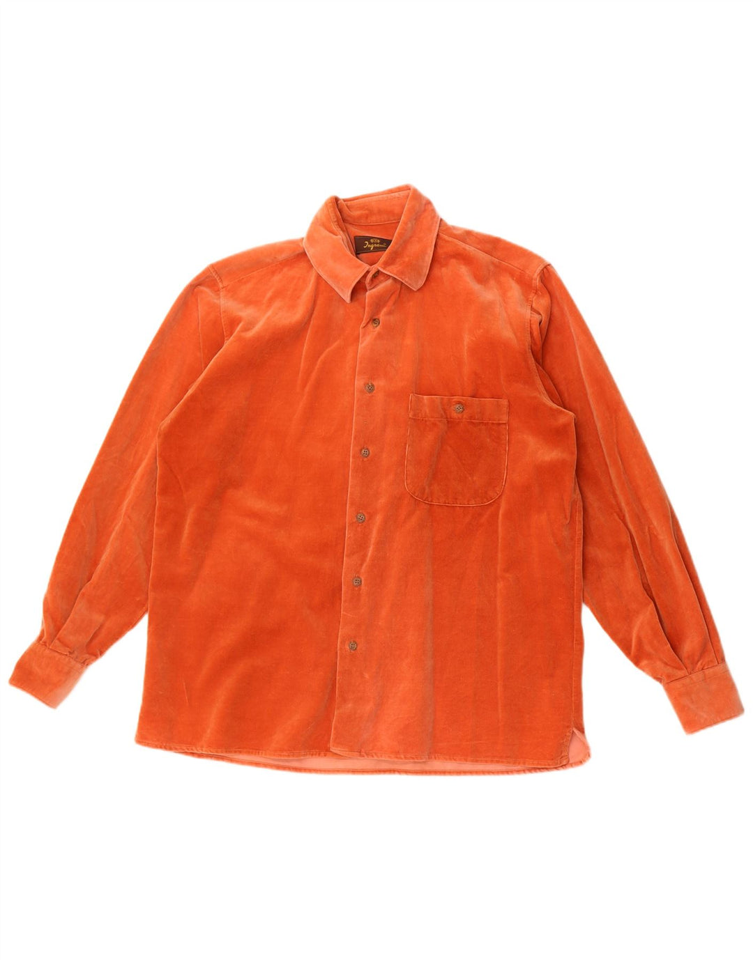 Ingram Herre Velvet Shirt Str. 16 41 Stor Orange Bomuld