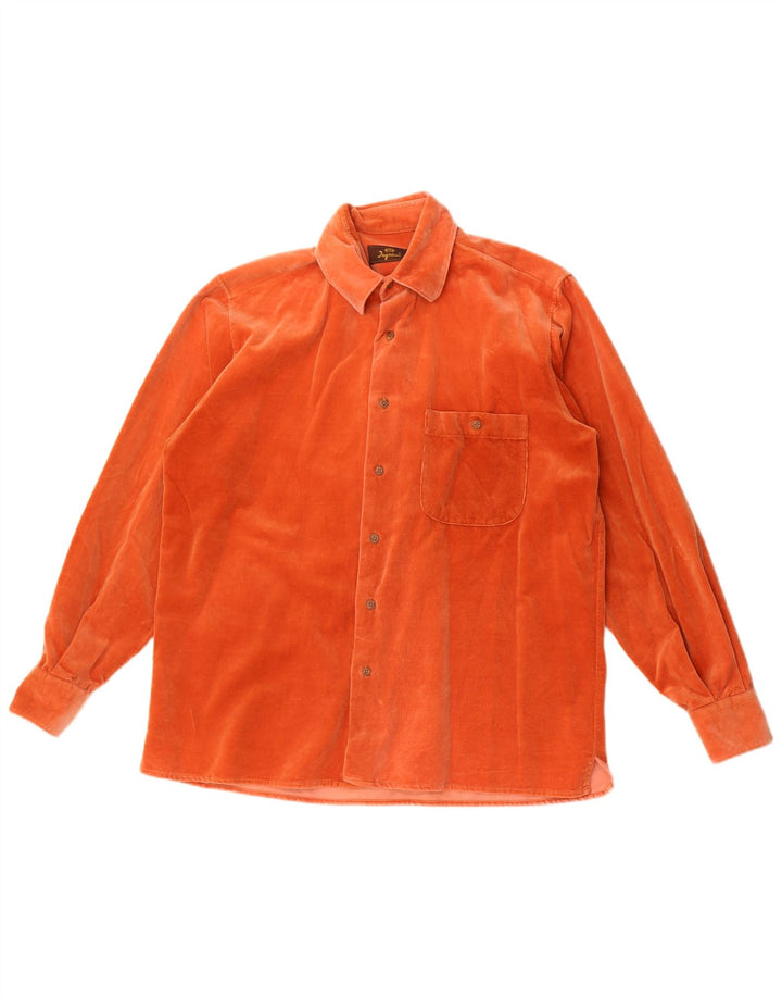 Ingram Herre Velvet Shirt Str. 16 41 Stor Orange Bomuld