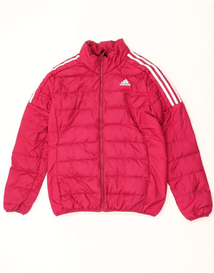 Adidas Dame Polstret Jakke UK 16/18 Large Pink Polyester