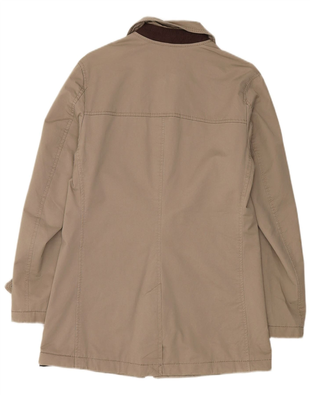 Zara Herre Overfrakke UK 36 Small Beige Bomuld