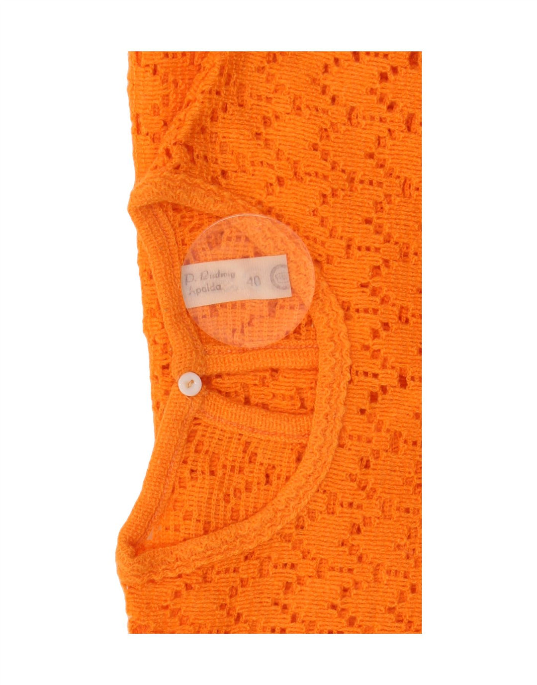 VINTAGE Womens Sleeveless Knit Blouse Top EU 40 Medium Orange Vintage Vintage and Second-Hand Vintage from Messina Hembry 