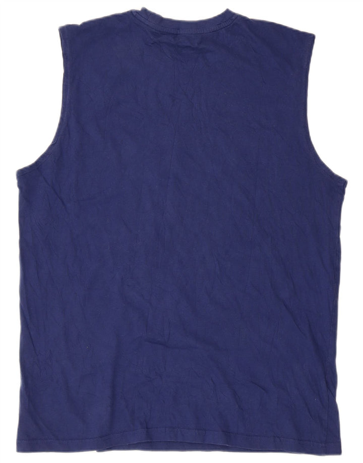 Champion Herre grafisk T-shirt Top Stor marineblå bomuld