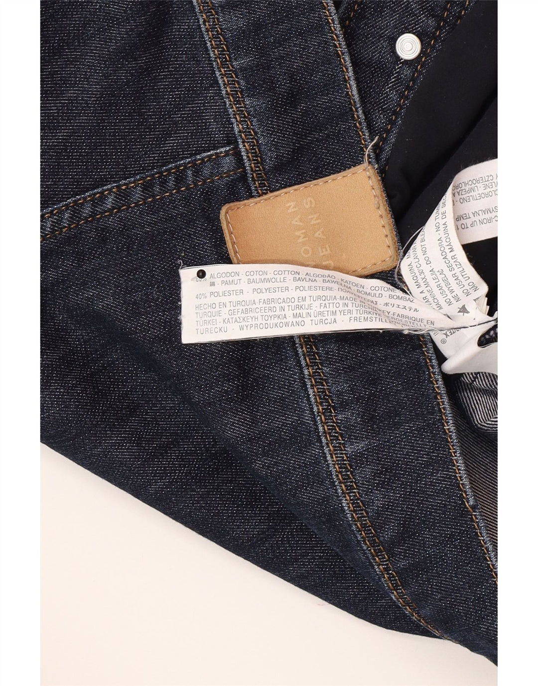 Zara Dame Crop Denim Jacket UK 12 Medium Navy Blue Bomuld