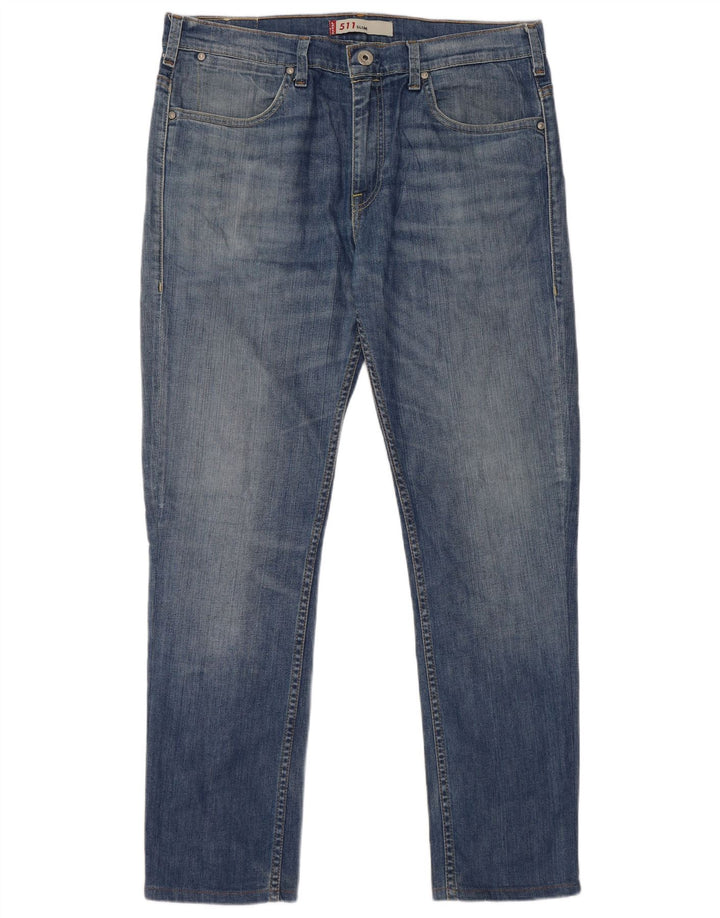 Levi's Herre 511 Slim Jeans W38 L34 Blå Bomuld