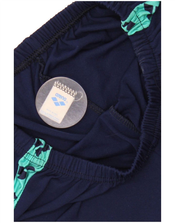 Arena Dame Grafiske Leggings IT 46 Large Navy Blue Colourblock Polyamid