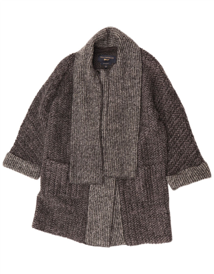 Paul Costelloe Dame Oversized Overfrakke UK 16 Large Grey Colourblock Uld