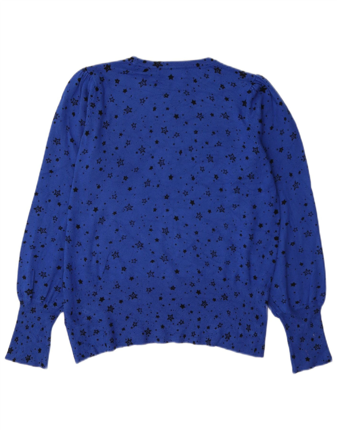 Marks & Spencer Dame Boat Neck Jumper Sweater UK 14 Medium Blue