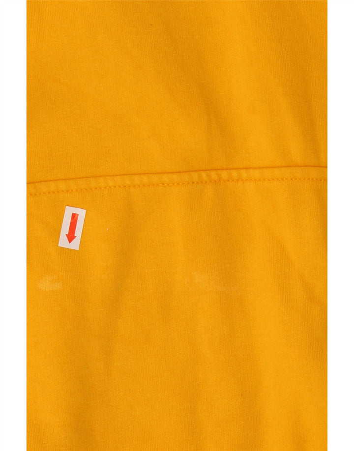 FILA Mens Graphic Hoodie Jumper Small Yellow Cotton Vintage Fila and Second-Hand Fila from Messina Hembry 