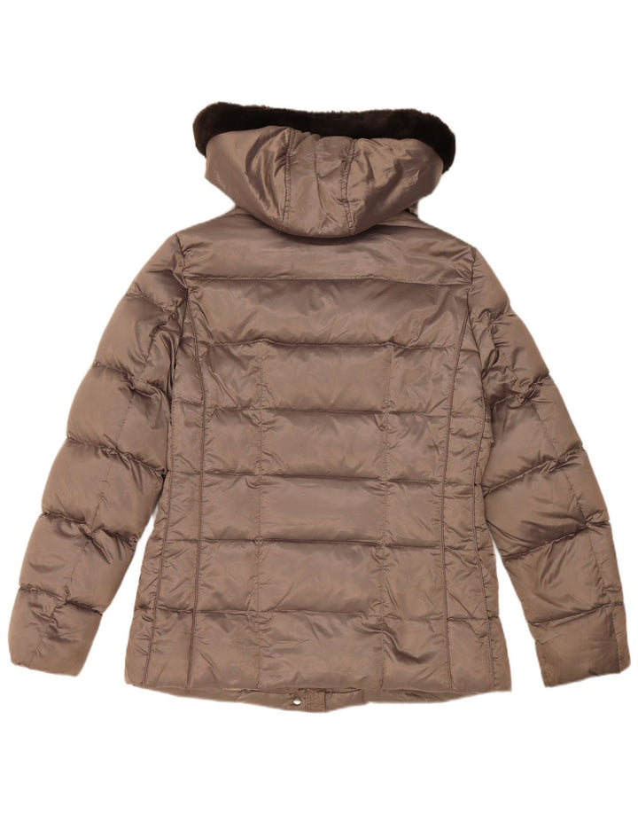 Geox Womens Respira hættepolstret jakke UK 12 Medium Grey Polyester