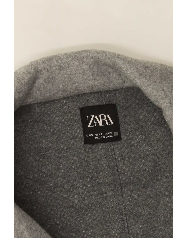 Zara Womens Open Overcoat UK 10 Small Grå
