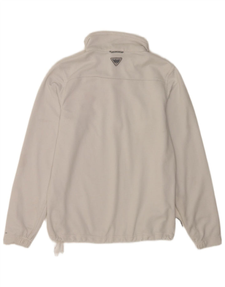 Columbia Sweatshirt med lynlås til mænd, lille grå farveblok polyester