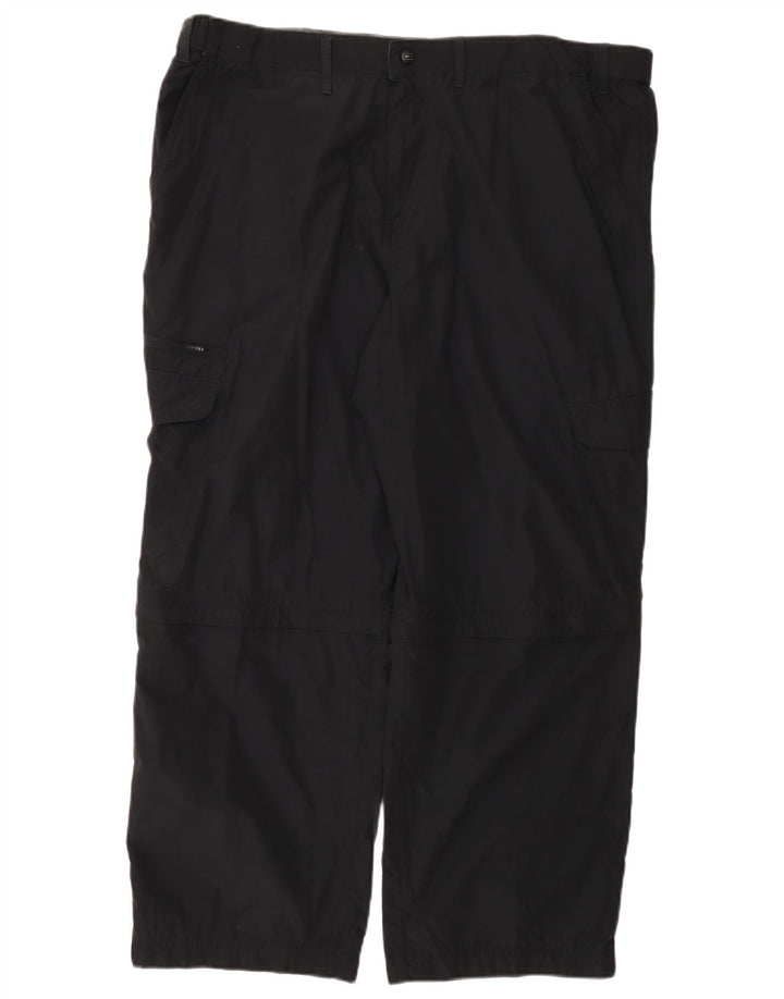 Marks & Spencer Herre Straight Cargo Bukser W42 L29 Sort Polyamid