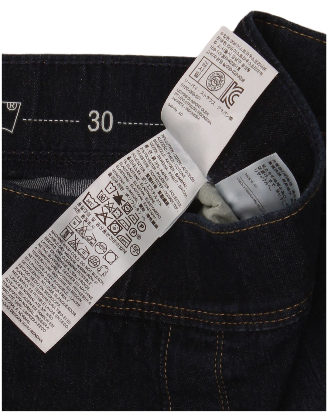 Levi's Dame Jegging Jeans W30 L30 Marineblå Bomuld