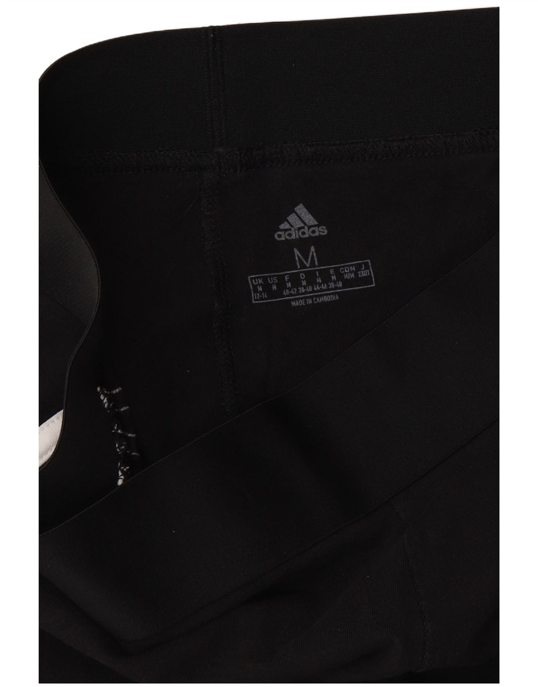 ADIDAS Dame Capri Leggings UK 12/14 Medium Black