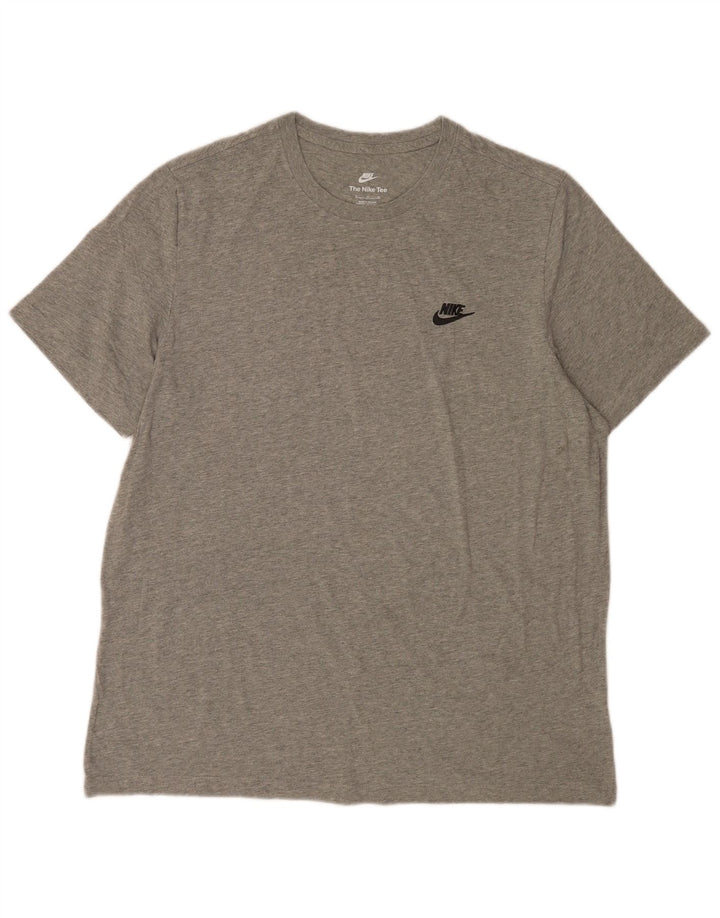 Nike T-shirt top til mænd XL Grå flækket bomuld