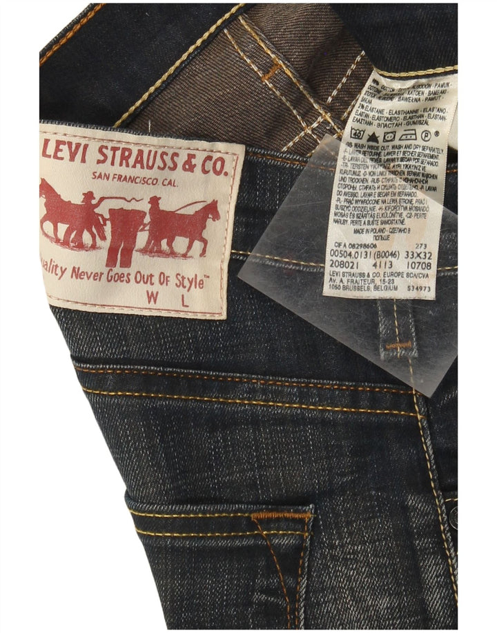 Levi's Herre 504 lige jeans W33 L29 blå bomuld