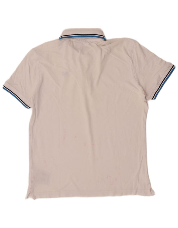 Diadora herre poloshirt Medium hvid stribet bomuld
