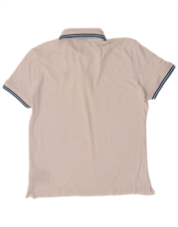 Diadora herre poloshirt Medium hvid stribet bomuld