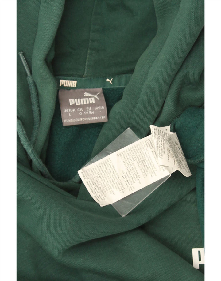 PUMA Hættetrøje til mænd Stor grøn bomuld