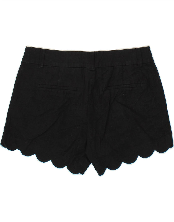 J. CREW Womens Hot Pants US 4 Small W28 Black Linen Vintage J. Crew and Second-Hand J. Crew from Messina Hembry 