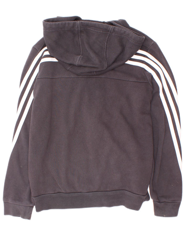 Adidas hættetrøje med lynlås til drenge 9-10 år Grå dyreprint bomuld