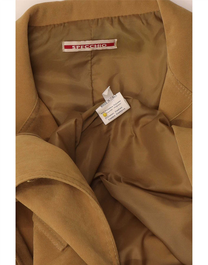 Specchio Dame 4-knaps blazerjakke UK 14 Large Beige Polyester