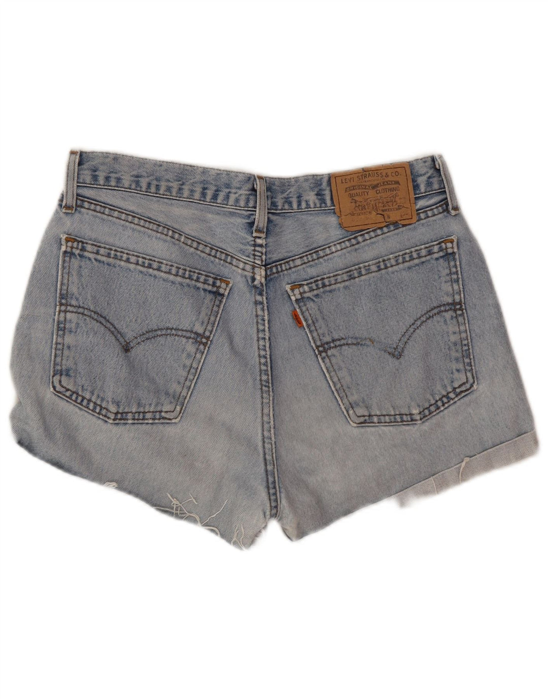 Levi's denimshorts til kvinder W33 Stor blå bomuld