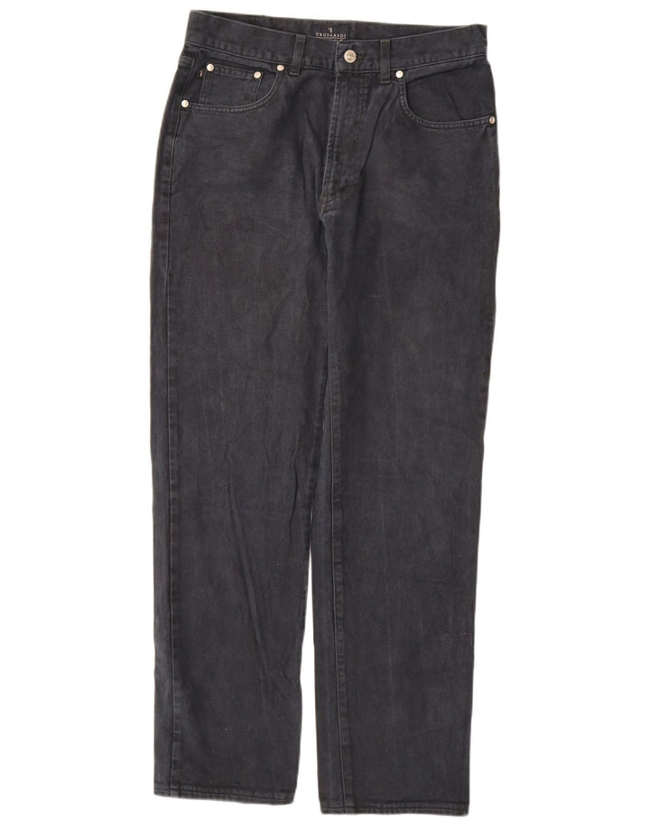 Trussardi Straight Jeans til mænd W33 L32 Marineblå bomuld