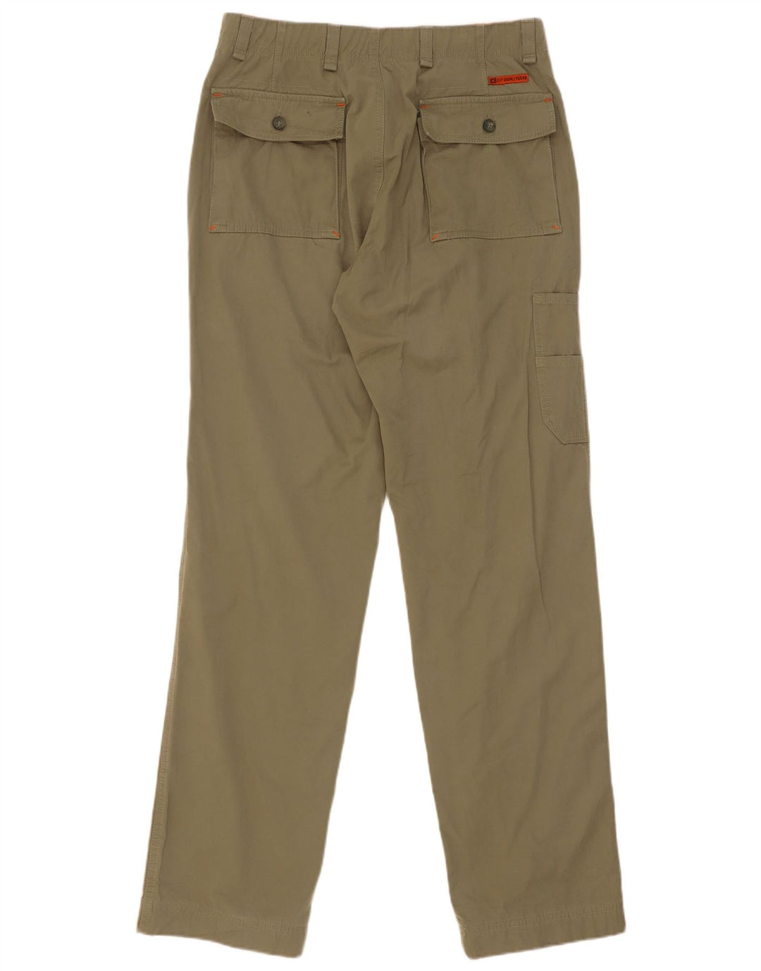 Lynlås Herre Straight Cargo Bukser IT 48 Medium W32 L34 Khaki Bomuld