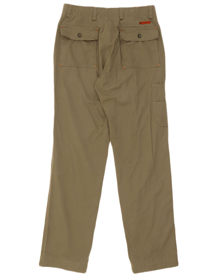 Lynlås Herre Straight Cargo Bukser IT 48 Medium W32 L34 Khaki Bomuld