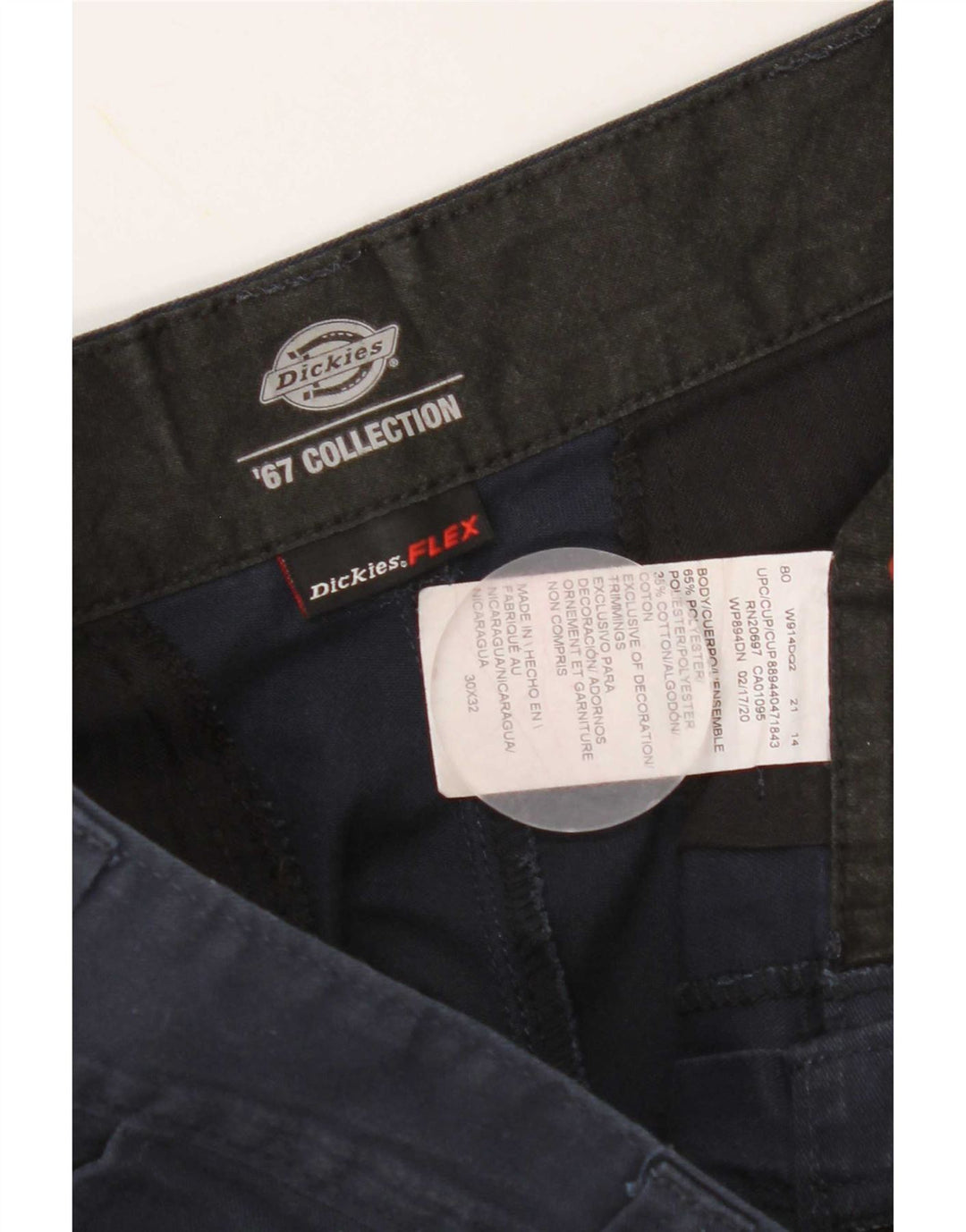 Dickies Straight Chino-bukser til mænd W30 L32 Marineblå polyester